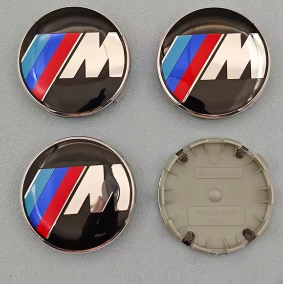 New Set Of 4 BMW M Series hubcap Center Caps Choose 56mm Or 68mm - Picture 7 of 7